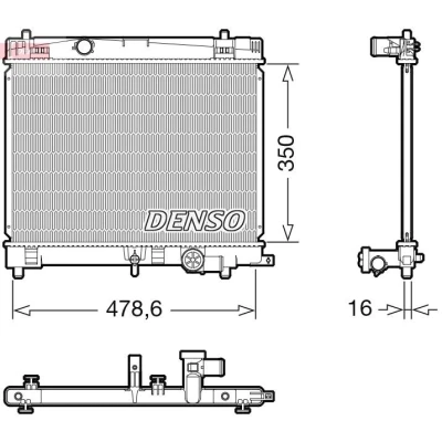 Bild av Kylare, motorkylning Denso DRM50137