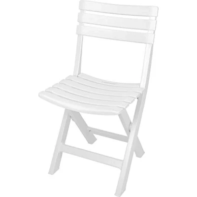Bild av Spetebo Fällstol i plast 80 x 45 cm vit trädgård och balkong biststol hopfällbar trädgårdsstol campingstol utomhus, stol för trädgård, balkong, terrass