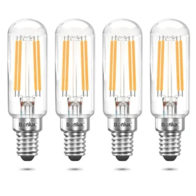 Bild av Bonlux E14 LED lampa, 12 V 4W T25 rörformad filamentlampa, 40 W glödlampa motsvarande (set om 4, varmvit 2 700K)