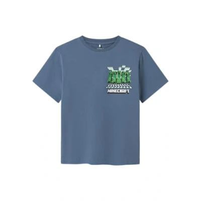 Bild av Name it Minecraft Tshirt med print för barn, Storlek: 116, Blue mirage