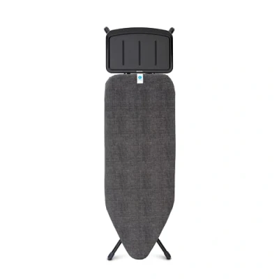 Bild av Brabantia Bügelbrett C, Massive Dampfbügelablage, Solid Ångstationshållare, Denim Black, C Strykbord (124 x 45 cm)