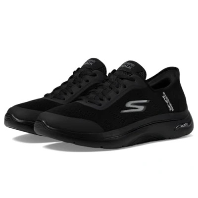 Bild av Skechers Performance GO WALK ARCH FIT 2.0 SLIP IN LACE UP Promenadskor black, Storlek: 48, Black Textil/syntet