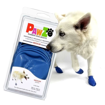 Bild av Pawz Rubber Dog Boots 12 pack M, Blå
