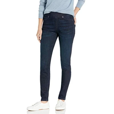 Bild av Amazon Essentials kvinnors stretch pull on jegging (finns i plusstorlek), mörk tvätt, 14