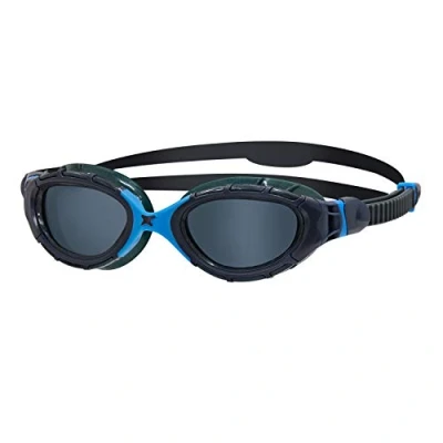 Bild av Zoggs Predator Flex Goggle, UV skydd simglasögon, grå/blå/rök nyans, liten