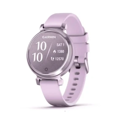 Bild av Garmin Lily 2 Metallic lilac smart klocka med band silikon lila handledsstorlek: 110 175 mm monokrom Bluetooth 24.4 g