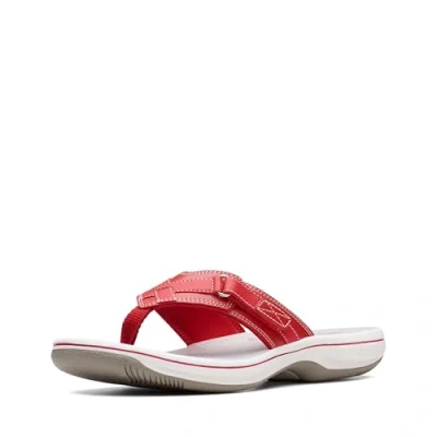 Bild av Clarks kvinnors bris hav flip flop, Röd syntetisk, 40 EU