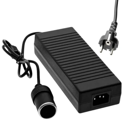 Bild av Vegena Bilnätadapter, spänningsomvandlare 220 V till 12 V, 180 W/15 A växelriktare adapter med cigarettändare strömförsörjning för kylbox, bildammsugare, bilkylskåp, kompressor, däckfyllare