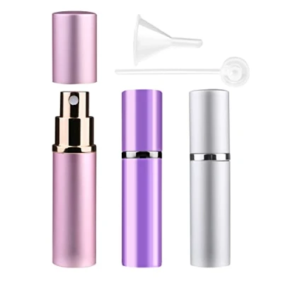 Bild av Zingso påfyllningsbara reseparfym atomiseringsflaskor, 3 st 10 ml mini bärbara sprayflaskor, parfym Aftershave Atomiserare, tomma reseflaskor med tratt och parfymdiffusorverktyg