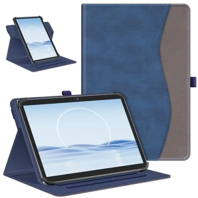 Bild av FINTIE Universellt fodral för 10&quot; surfplatta (9&quot; 10,4&quot; /10,5 tum/10,9 tum/11 tum), 360 roterande TECLAST surfplatta, Blackview, Yestel, YOTOPT, OSCAL etc, denim indigo