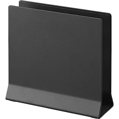 Bild av Yamazaki 4499 torn smalt laptopstativ, svart, stål/silikon/polypropen, minimalistisk, 16 x 5,7 15,2 cm
