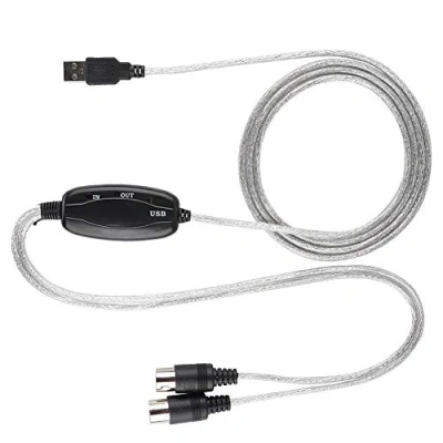 Bild av Wendry USB MIDI kabel gränssnittskabel, till kabelomvandlare gränssnittsadapter tangentbord Music Editing Line