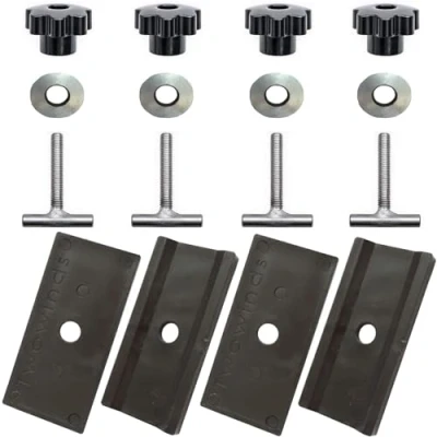 Bild av Twowinds Kit lastsäkringsskruvskena + bas ankare skena skydd guide stöd fästande möbler, kylskåp, pota, kompatibel med T5, T6, multivan, transporter, Kalifornien (parti om 8)