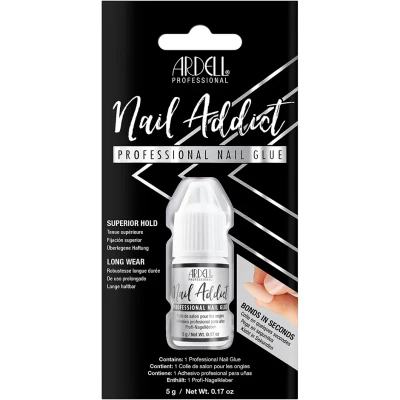 Bild av ARDELL nagellim för konstgjorda naglar, slitna naglar och nageltips extra stark, snabbtorkande kan användas flera gånger professionell med salongskvalitet, nagellim, innehåll 5 g