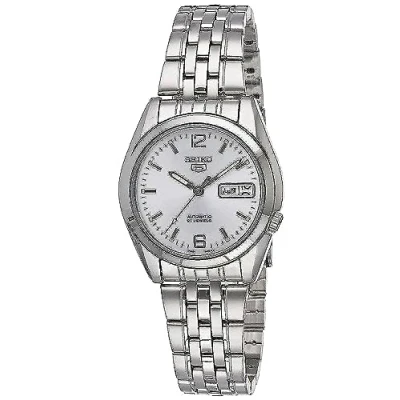 Bild av Seiko Herrklocka analog automatisk med Armband i rostfritt stål SNK385K1, Grå/grå,