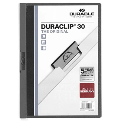 Bild av Durable 220057 KLÄMMAPP DURACLIP® 30, antracitgrå, 25 stycken