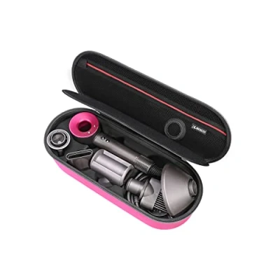 Bild av Hårt fodral för Dyson Supersonic hårtork Strykjärn/Fuchsia passar fulla hårtorkstillbehör av RLSOCO （Deep Pink）