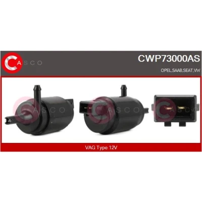 Bild av CASCO AS CWP73000AS Spolarpump 12V OPEL: Vectra B Kombi, Astra H Hatchback, Corsa C VOLKSWAGEN: TRANSPORTER 4 Bus, Passat B5 Sedan