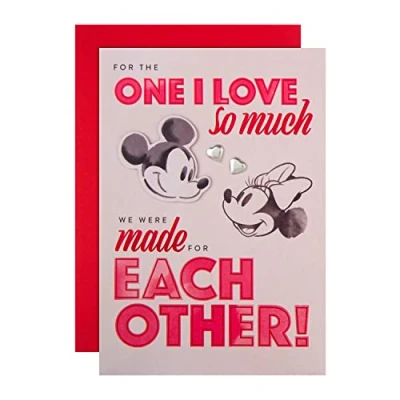 Bild av Hallmark Alla hjärtans dag kort för en jag älskar, Disneys Musse och mus design