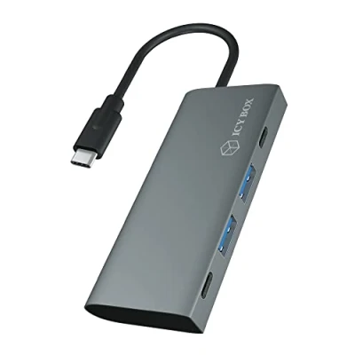 Bild av ICY BOX IB HUB1428 C31 60709 USB C Gen 2 hubb, Grå