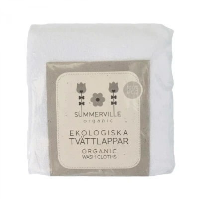 Bild av Summerville Organic Tvättlappar Eko 10 p, Vit