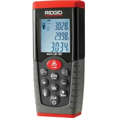 Bild av RIDGID 36158 micro LM 100 laseravståndsmätare, digital laseravståndsmätare för snabba och exakta yttemperaturavläsningar