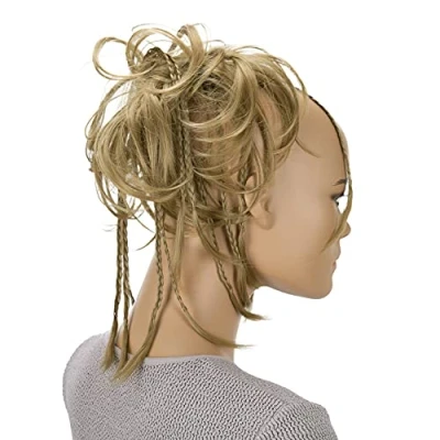Bild av CAISHA XXL Hårstycke Hårelastiskt Updos Brudfrisyrer Voluminöst Vågigt Bulle Medelblond G16D