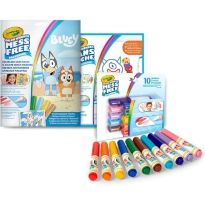 Bild av CRAYOLA FärgWonder Prisvärd färguppsättning utan fläckar, Bluey tema, kreativ aktivitet för barn, ålder 3,4,5 år