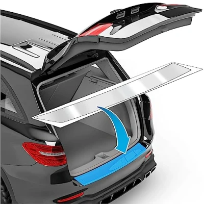 Bild av uProtect stötfångar skyddsfilm för Skoda Enyaq iV 5A I 2021 2024 Stötfångarskydd, bil, lasttröskel, repskydd, lackskyddsfolie transparent glansig