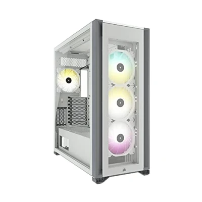 Bild av Corsair iCUE 7000X RGB Full Tower ATX Datorhölje (Frontpanel med högt Luftflöde, Tre inkluderade 140 mm Fläktar PWM Repeater, Enkel Kabelhantering, Anpassningsbara Sidofästen för Fläktar) Svart