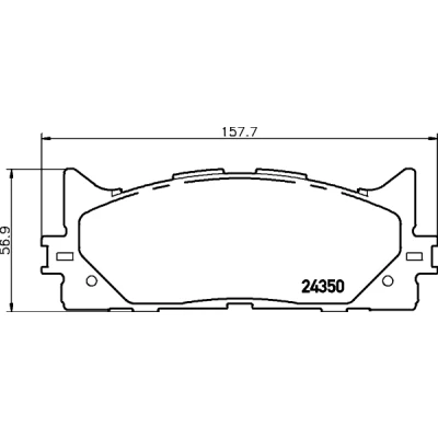 Bild av HELLA 8DB 355 012 401 Jeu de plaquettes frein préparé pour indicateur d&#039;usure avec accessoires TOYOTA: Camry VI Berline, VII Berline