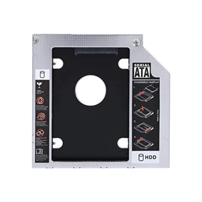 Bild av Bewinner 9,5 mm Sata HDD Ssd Aluminium hårddisk DVD adapter, Universal 2nd Hard Drive Optical Bay för bärbar dator, stöder I/Sata II/Sata III överföringsstandarder.