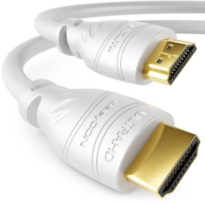 Bild av deleyCON 12,5m HDMI Kabel 2.0a/b High Speed med Ethernet UHD 2160p 4K@60Hz 4:2:0 HDCP 2.2 ARC CEC 18Gbps 3D Full HD 1080p Dolby Vit