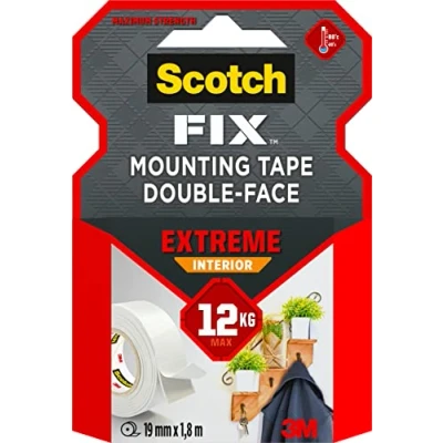 Bild av Scotch Fix extremband för inomhusbruk, 19 mm x 1,8 m, 1 rulle (förpackningen kan variera), svart