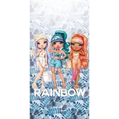 Bild av Rainbow High Violet Ruby Sunny strandhandduk badhandduk handduk 100 % bomull mått 70 x 140 cm