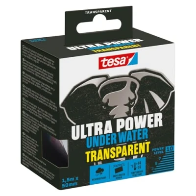 Bild av tesa Ultra Power Underwater 56481 00000 00 Reparaturbånd Transparent (L x B) 1.5 m 50 mm 1 stk