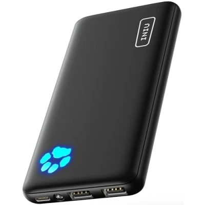 Bild av INIU Power Bank, USB C 10000mAh Slimmest Triple 3A High Speed Powerbank, Bärbar Laddare med Flashlight Kompatibel iPhone 15 14 13 12 11 Pro Max Samsung S20 Google LG iPad Huawei Airpods etc