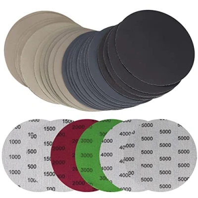 Bild av Slip papper 125mm/5 tum Rund, Våt och Torr Sliprondeller, Excenterslipmaskin för Bil Trä Möbel Glas Metall 1000/1500/2000/3000/4000/5000 Kornstorlek