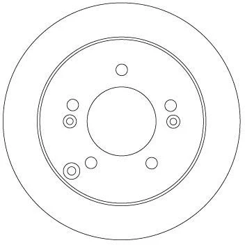 Bild av TRW DF6919 Disque de frein 262 10 5 114,3 plein peint KIA: Magentis II