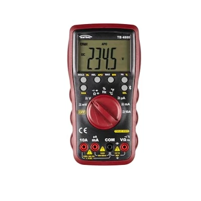 Bild av Testboy 4000 digital multimeter med Bluetooth funktion och kompatibilitet Connect appen (automatisk avstängning, sann RMS, datahållningsfunktion, CAT III 600 V)