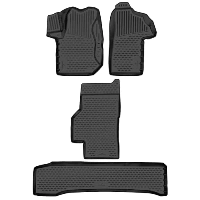 Bild av WALSER XTR 75288 Ensemble de tapis sol étanche Caoutchouc avant et arrière noir Sur mesure