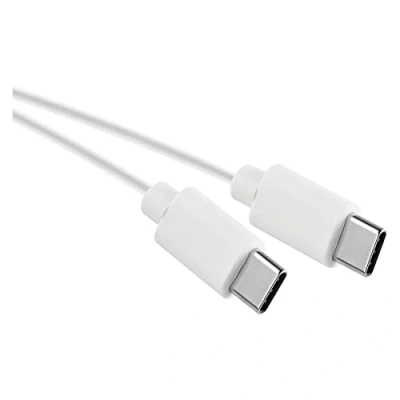 Bild av EMOS laddningskabel typ C till C, laddning och dataöverföring, 1 m lång kabel 2,0 USB för snabbladdning hög hastighet 480 Mbit/s, vit