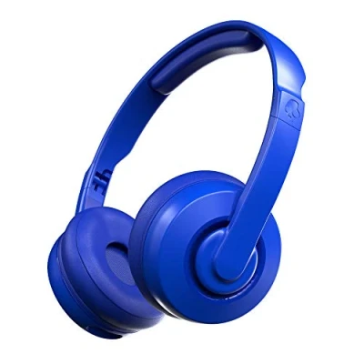 Bild av Skullcandy kassett on ear trådlösa hörlurar, 22 timmars batteri, mikrofon, fungerar med iPhone Android och Bluetooth enheter blå