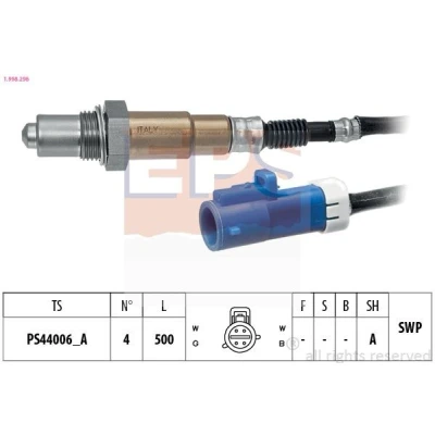 Bild av EPS 1.998.296 Sonde lambda Made in Italy OE Equivalent chauffé, planaire, Filetage prégraissé FORD: Focus 3, C Max 2, Mk1 3/5 portes