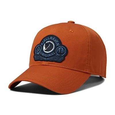 Bild av Fjällräven Orange unconstructed Keps Classic Badge Cap Terracotta Brown Dad @ Hatstore