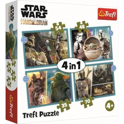 Bild av Trefl Star Wars Pussel The Mandalorian 4 in 1