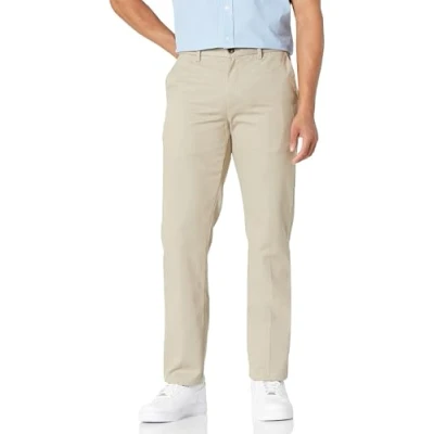 Bild av Amazon Essentials Herr Slim Fit Skrynkelbeständig platt framsida Chino byxa, kaki brun, 38 B x 34 L
