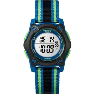Bild av Timex TIME Machines® 35 mm Camo Fast Wrap® barn digital klocka, Blå/svart/grön, Modern