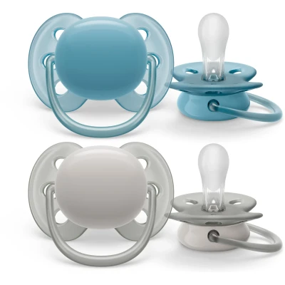 Bild av Philips Avent Ultra Soft Napp 6 18m 2 Pack, Blå/Vit