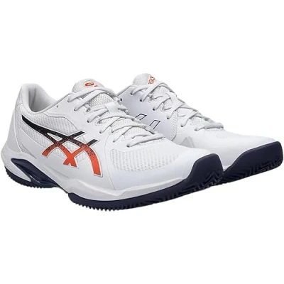 Bild av Asics Solution Swift FF 2 CLAY Tennisskor för grus, Storlek: 44.5, White/nova orange Textil/syntet